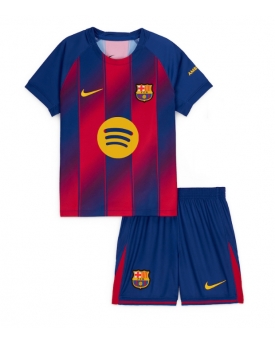 Billige Fotballdrakt Barcelona Replika Hjemmedraktsett Barn 2025-26 Kortermet (med bukser)